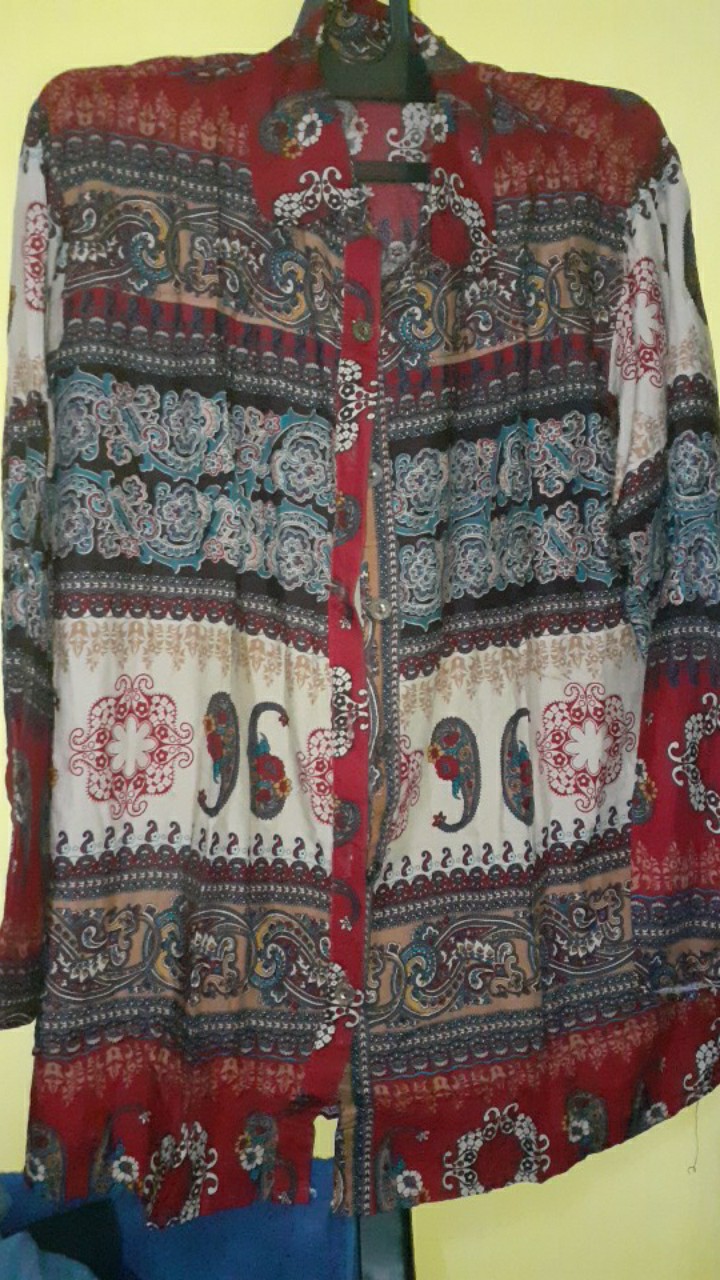 Kemeja Wanita Jumbo Batik  2l 3l 4l 5l