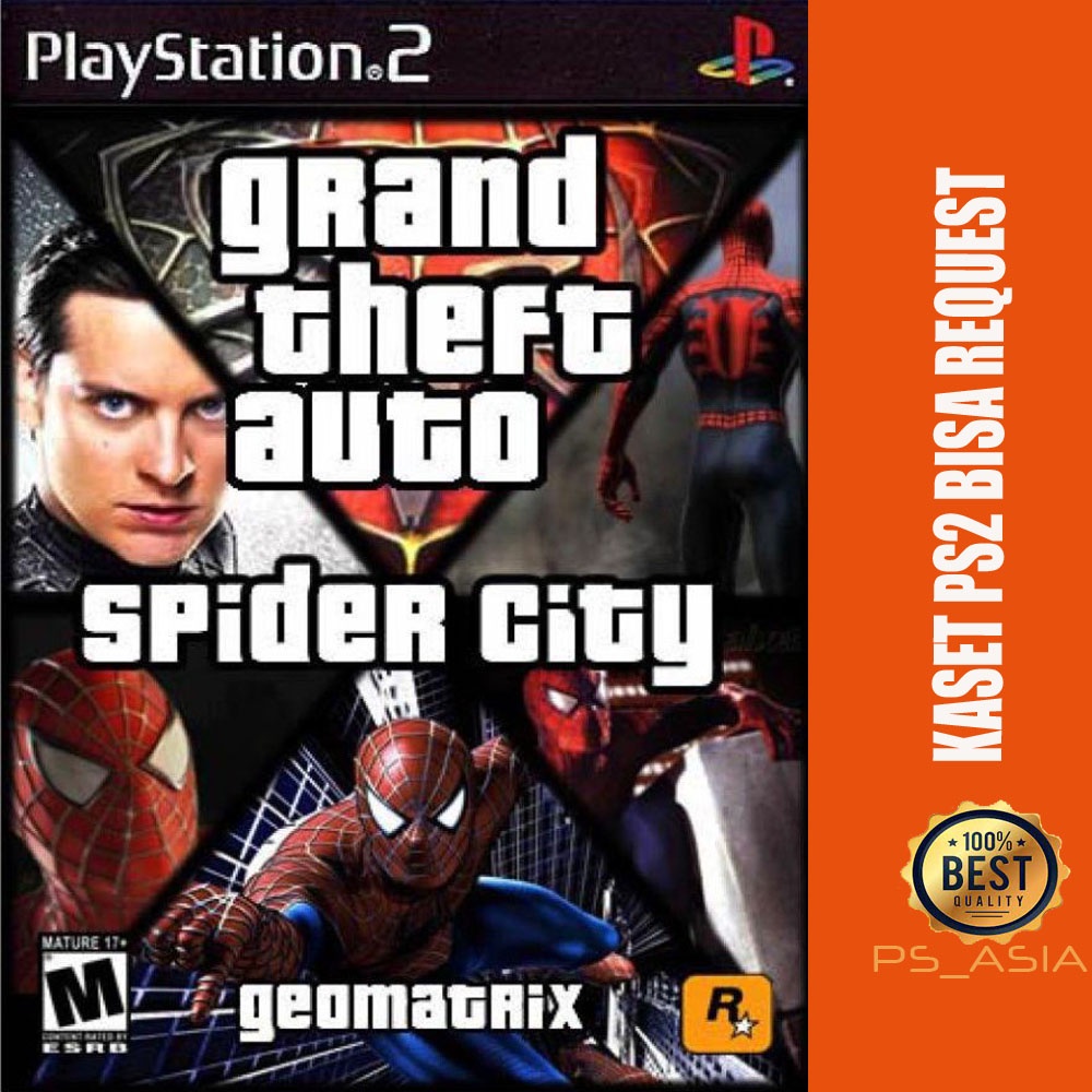 Kaset PS 2 GTA San Andreas Spider City