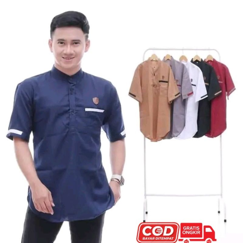 baju Koko kurta pria dewasa,baju Koko kurta Agam  lengan pendek terbaru 2022