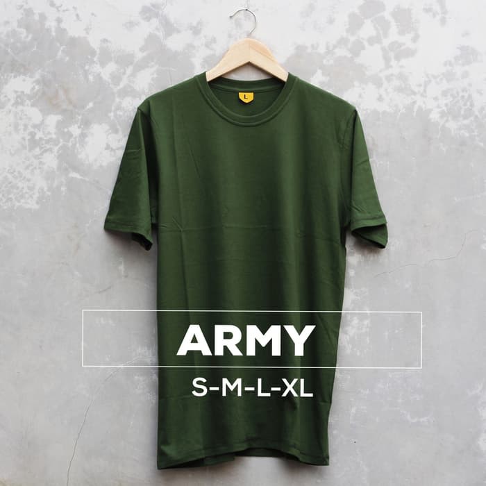 Kaos Polos Hijau Army