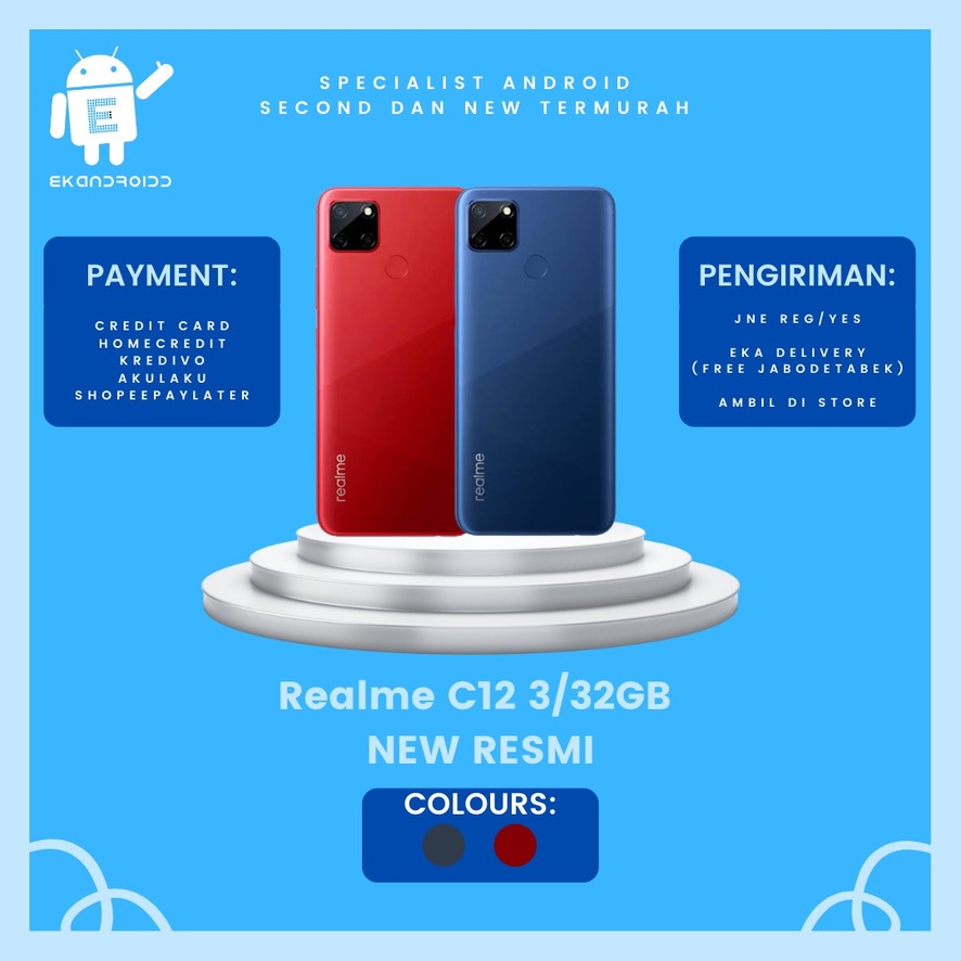 REALME C12 3/32GB NEW RESMI