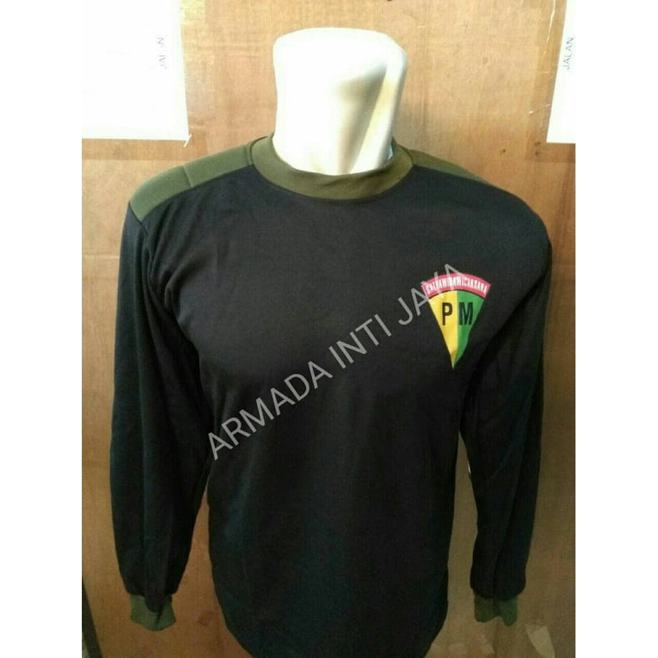 Mantul Kaos Bantalan PM Hitam l Kaos Penembak PM l Kaos Panjang PM
