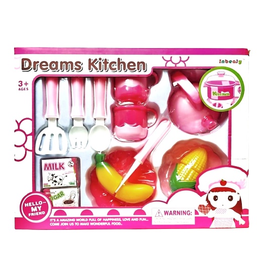 Mainan Anak Perempuan Potong Buah dan Sayur/ Mainan Masak-Masakan Dreams Kitchen Mainan Anak Belofty Toys