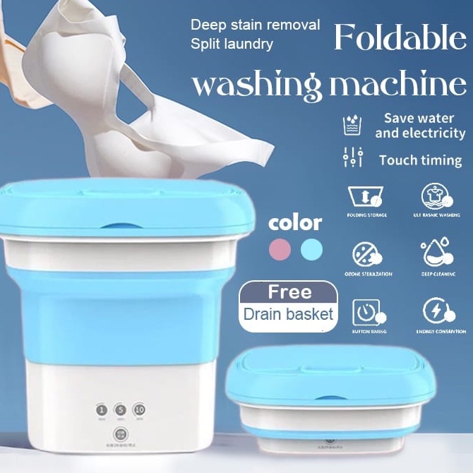 VS BG - MESIN CUCI PORTABLE MESIN CUCI LIPAT MINI FOLDING WASHING MACHINE KAPASITAS 2,0kg