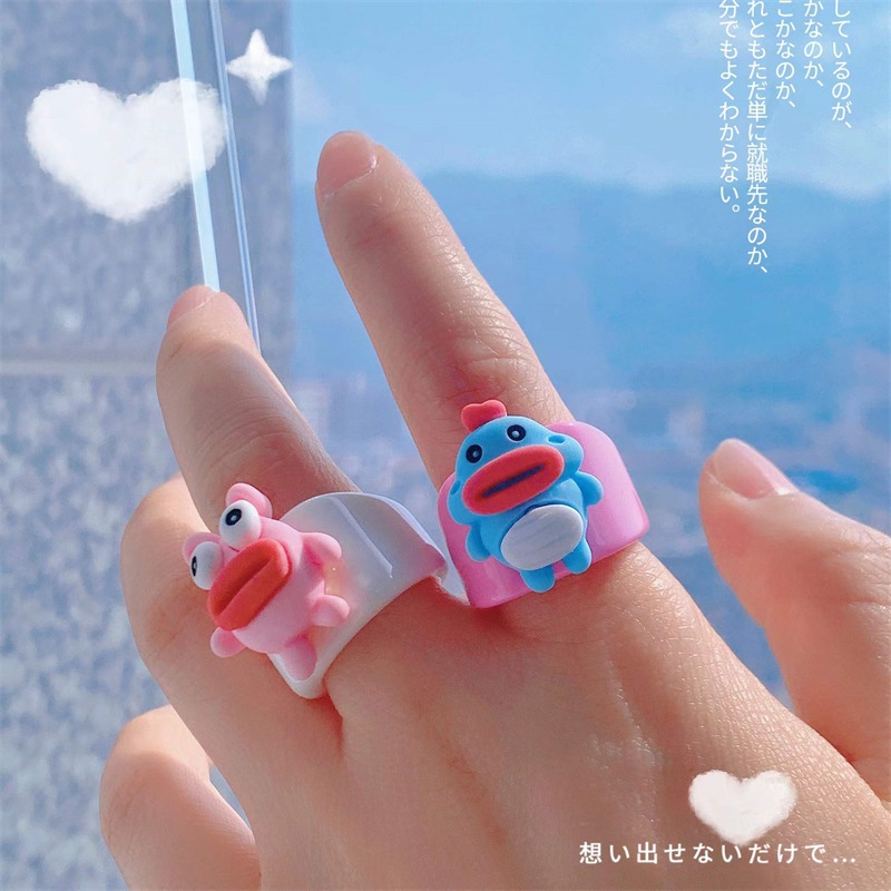 Cincin Model Terbuka Desain Kartun anime monster Untuk Musim Panas