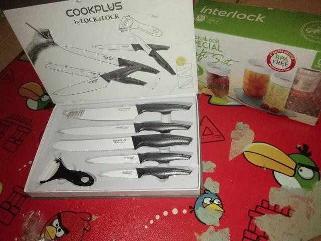 Lock & Lock Cookplus Knife 5p Dan 6p Set With Color Box / Pisau Lock N Lock