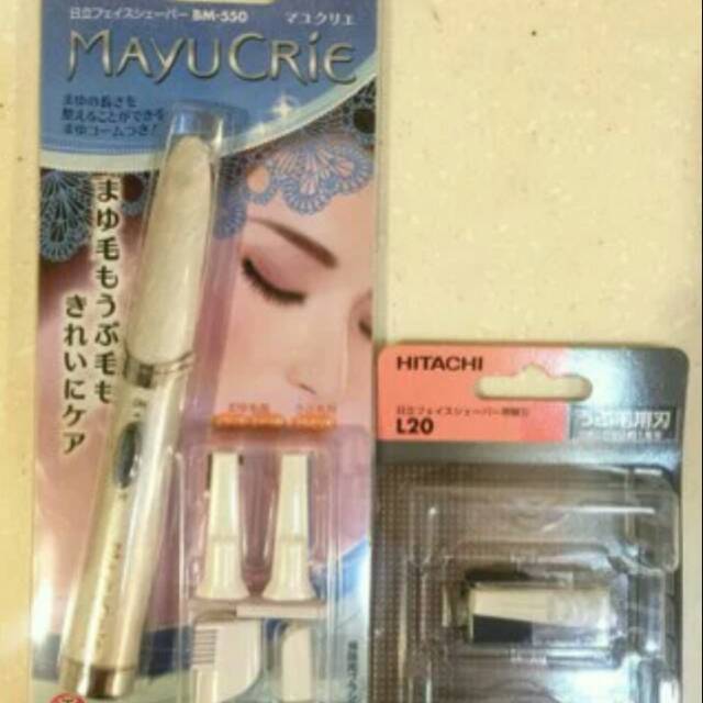 HITACHI MayuCrie BM-550 Set eyebrow, Underarm, Bikini,  Face,  Neck Hair Shaver Trimmer ORIGINAL