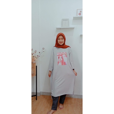 MILA midi dress - dress babyterry printing - long dress hijab friendly