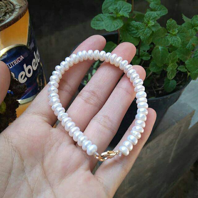 GMT001 gelang full mutiara air tawar kecil cantik