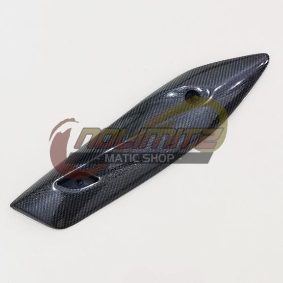 Cover Tutup Knalpot Carbon Kevlar Parts Ori Knalpot ROB1 Model Mio M3