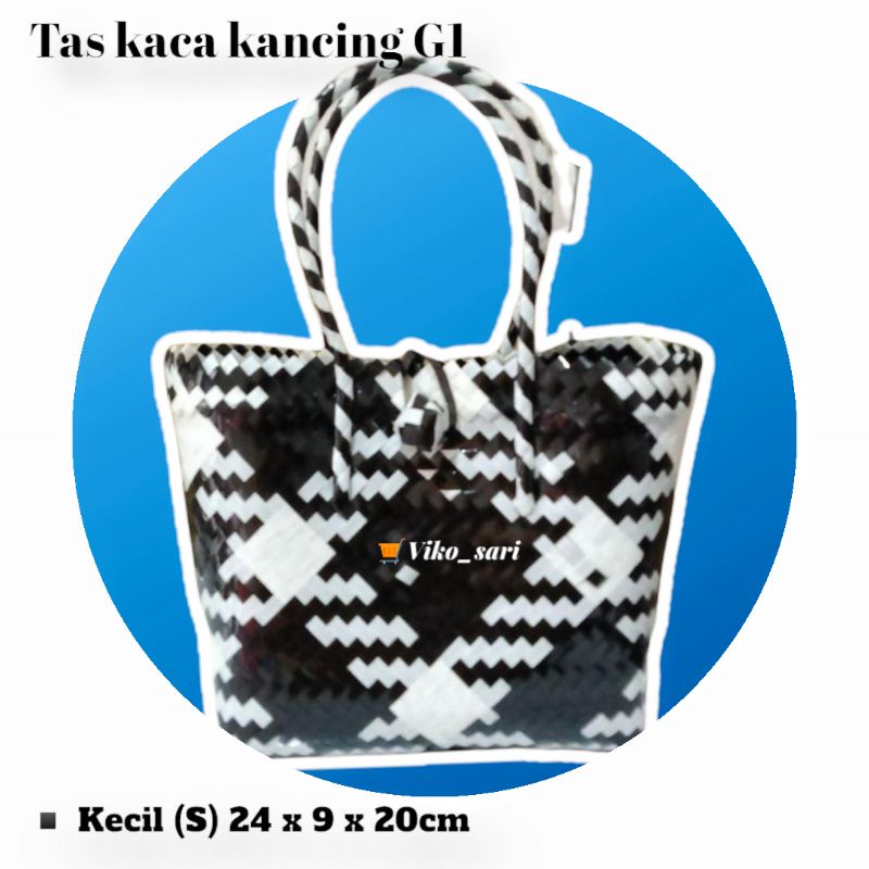 Tas KACA KANCING / Tas belanja / tas syukuran / Souvenir / Tas anyaman plastik / Tas