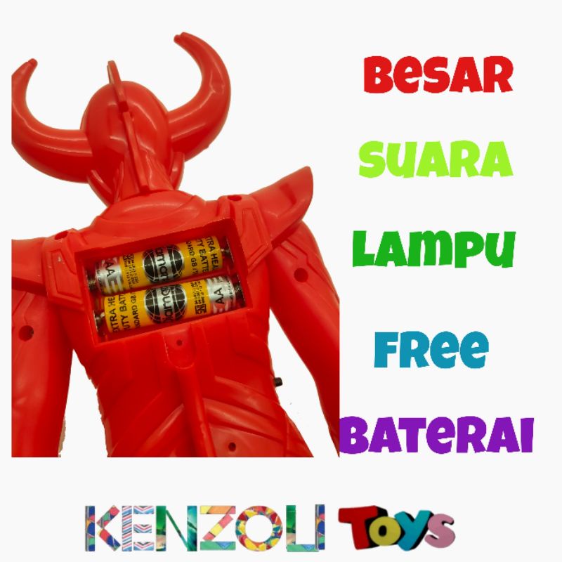 Mainan Figur Robot Automan Ultramen Besar Suara Lampu Free Baterai