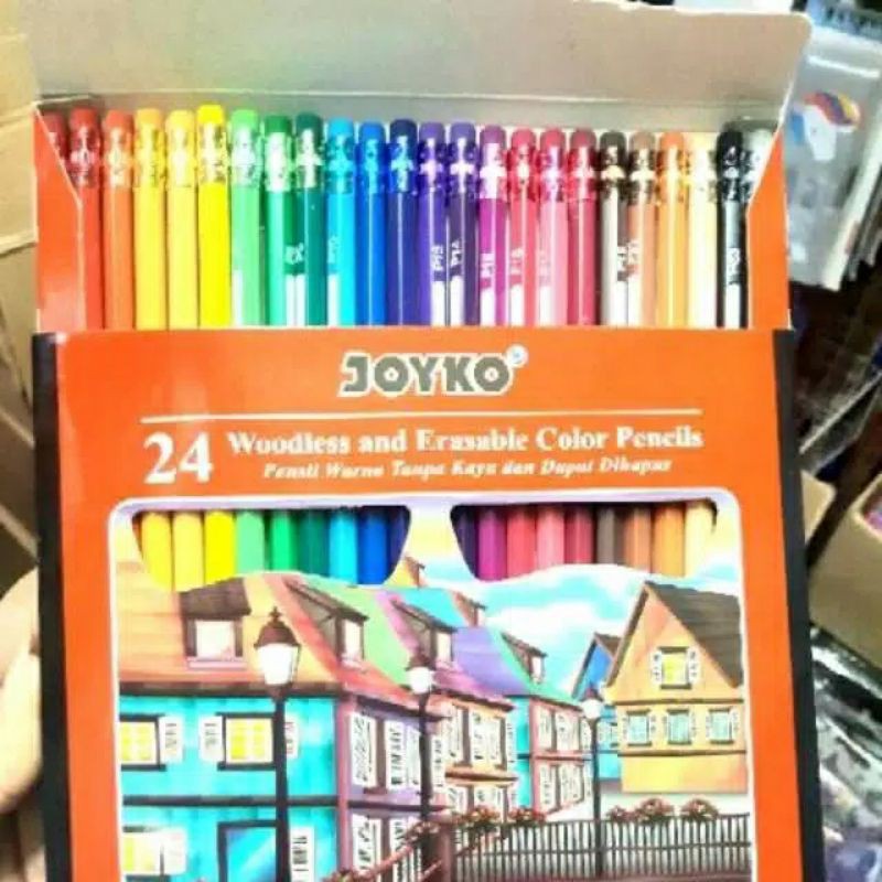 

PENSIL WARNA JOYKO ERASABLE ISI 24 WARNA BISA DIHAPUS ORIGINAL