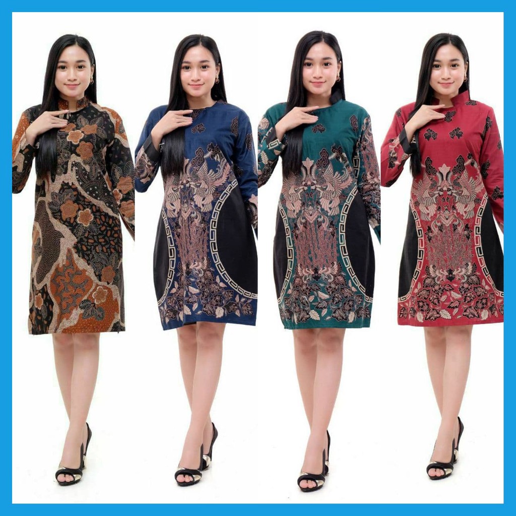 TUNIK BATIK WANITA, ATASAN BATIK, DRESS WANITA, MODERN, KEKINIAN, TERBARU, BAJU NATAL,BAJU KONDANGAN