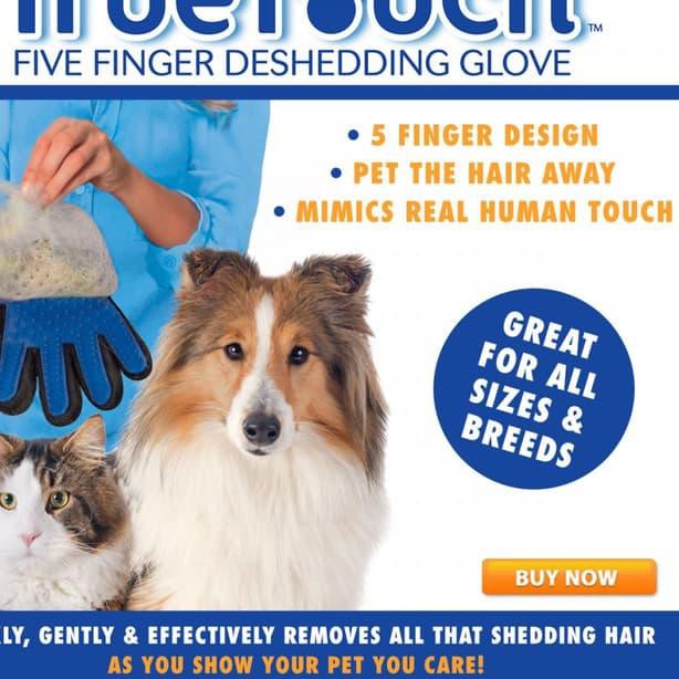 Laris True Touch Sarung Tangan Pemijat Bulu Hewan Anjing Kucing