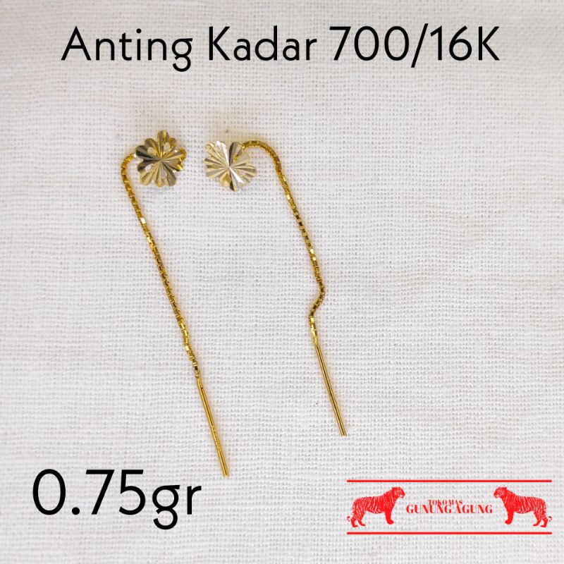 New Collection Anting Tusuk Giwang Emas Asli Kadar 700/16K Hongkong Viral Cantik Toko Mas Bekasi