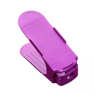 Wb Plastic Adjustable Shoe Slots Organizer Dual Layer Space Saver Shoe Rack Holder Shoe Hanger Shopee Indonesia