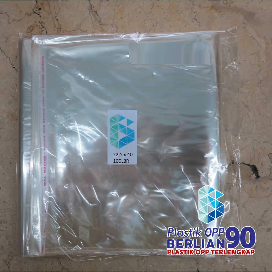 22,5X40 CM PLASTIK OPP (SEAL/LEM) TEBAL 20 MIC ASLI / PLASTIK KEMASAN