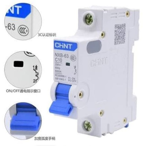 CHINT NXB-63 MCB 1 PHASE 1A 2A 4A 6A 10A 16A 20A 25A 32A 40A 50A 63A / MCB 1 PHASE 6kA