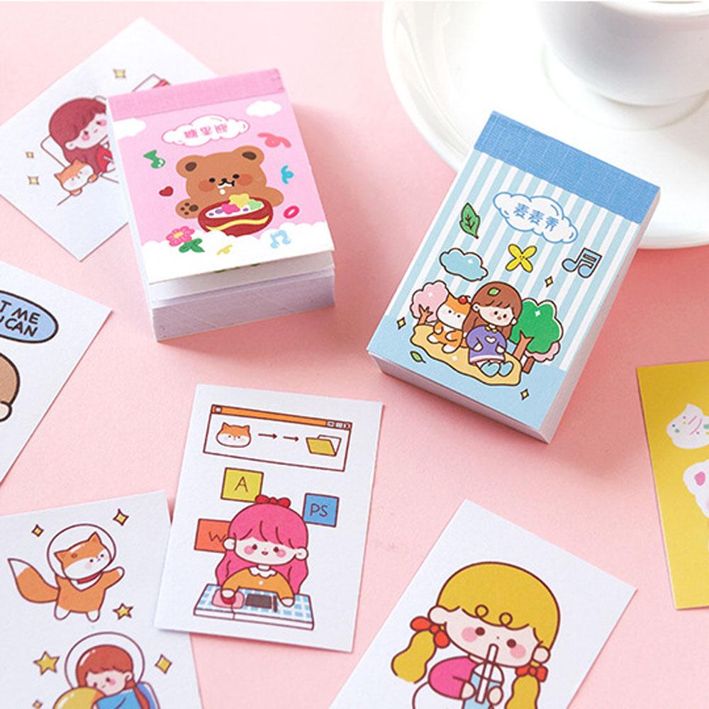 Lanfy Stiker Hias Lucu 50pcs/set Label Hias DIY Scrapbooking Album Foto Alat Tulis Kantor Sekolah Supply Diary Stickers