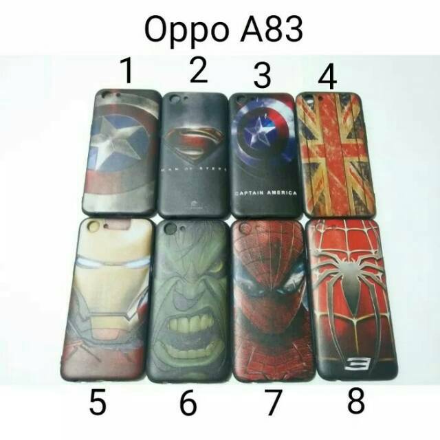 Case Hitam Karakter For Oppo A83/ Softcase Cowok Oppo A83