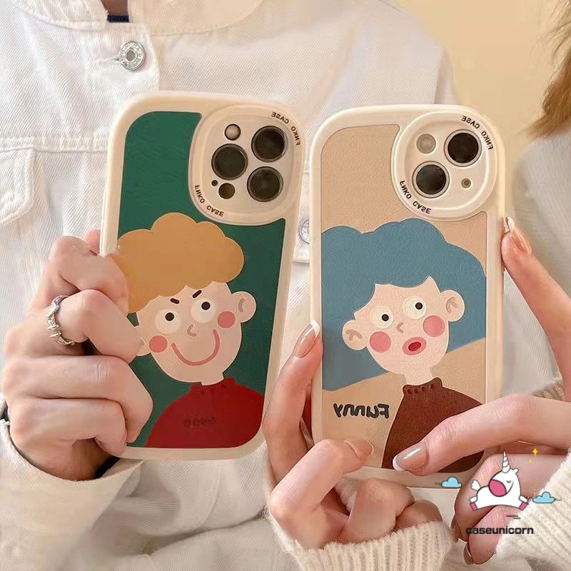 Soft Case TPU Motif Kartun Anak Laki-Laki / Perempuan Untuk iPhone 13 11 12 Pro MAX 7 8 Plus 6 6s Plus XR X XS MAX SE 2020 8plus 7plus