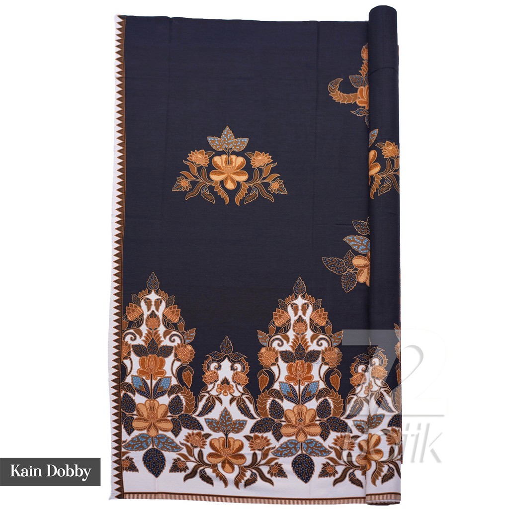 KAIN BATIK PREMIUM Bahan Dobby Dobi Dobbi Dolbi Motif Kembang Hitam Orange Kuning 722258 Cap 72 Jarik Jarit Samping Kebat Panjang Batik Dobby Modern Premium Bahan Seragam Batik Pernikahan Kantor Keluarga Murah Kamen Jadi Batik Bali Lembaran