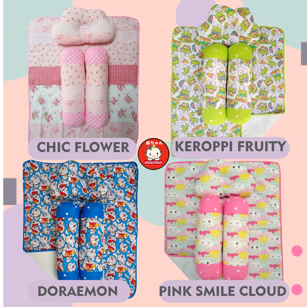 Perlak Set Waterproof Bayi akachan BANTAL CLOUD  atau KOTAK Guling Alas Perlak Guling PLCL kado lahiran