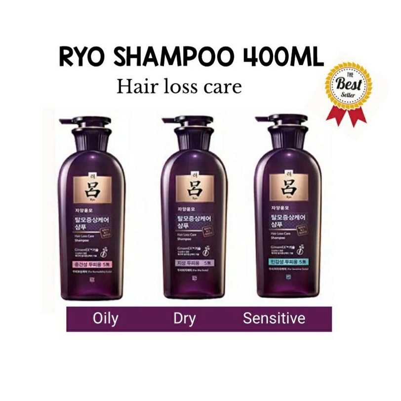 [Ready stok] Ryo Shampoo Hair Loss Care Shampoo Oily/Dry/Sensitive 400ml