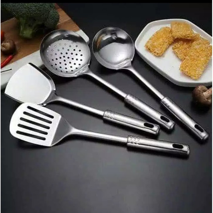 Spatula Stainless Set 4 in 1/Sodet Set Stainless/Kitchenware 4 in1 BMW/Spatula Set Murah