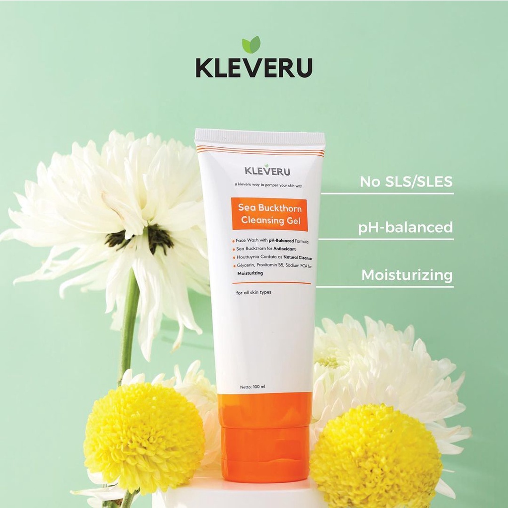Jual (READY BPOM ) KLEVERU Sea Buckthorn Cleansing Gel Facial Wash 100