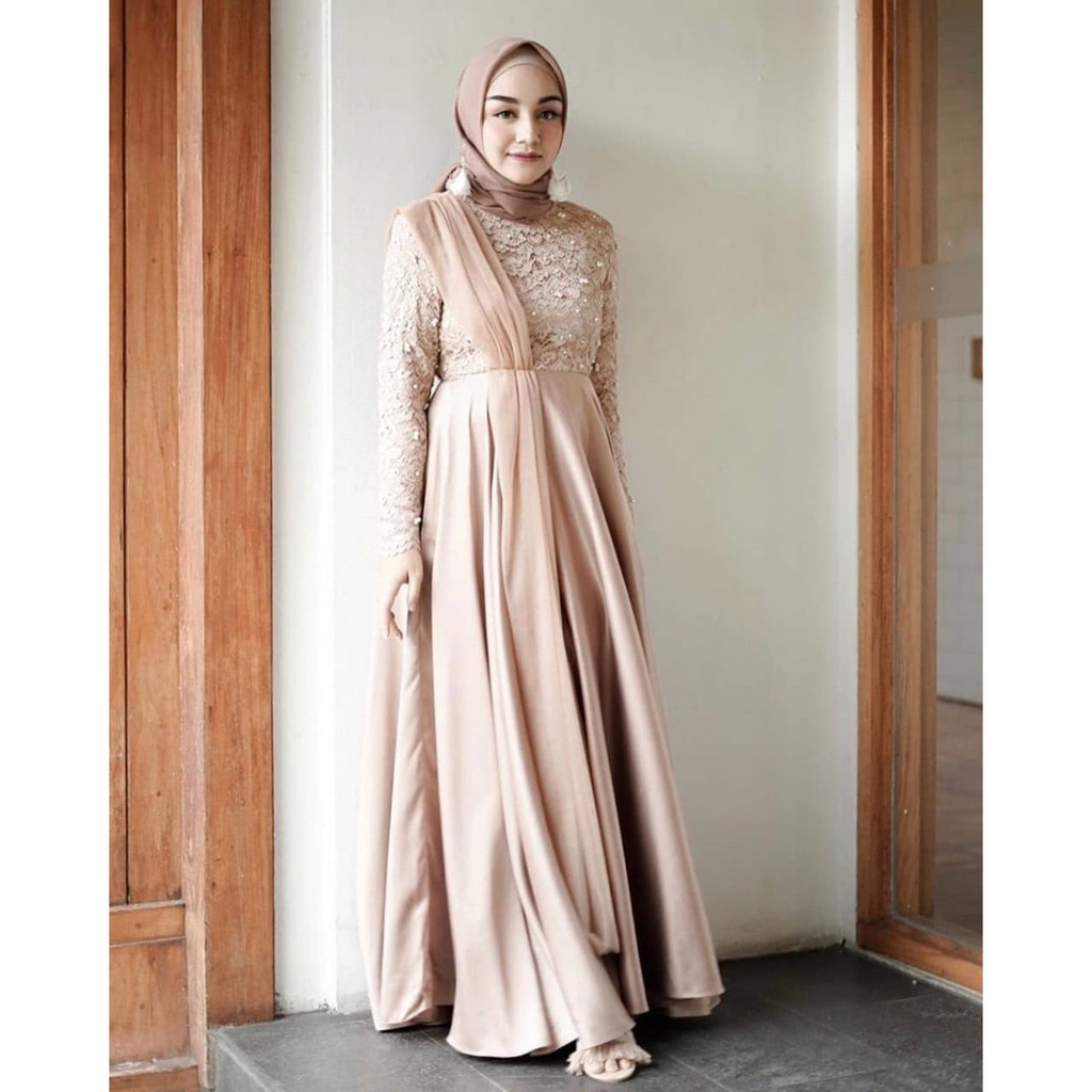 Stevia Maxi Dress wisuda  Kondangan Shopee Indonesia