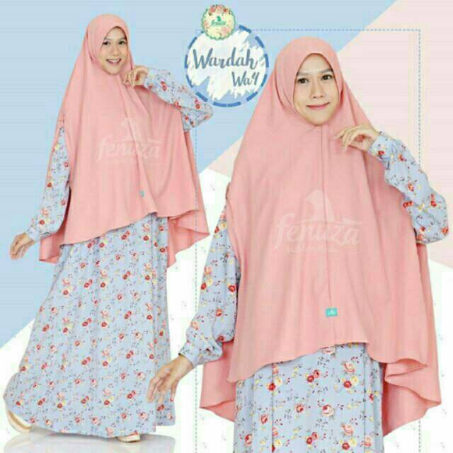 Gamis Fenuza Wardah Crepe Motif Shabbychic Syari