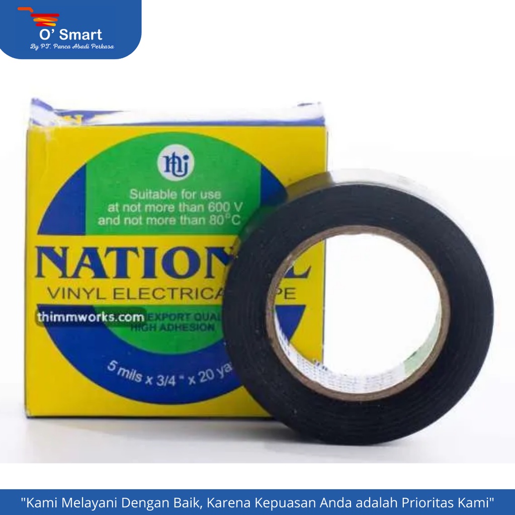 

NACHI Isolasi/Lakban Kecil Kabel Listrik Hitam National per 1pcs