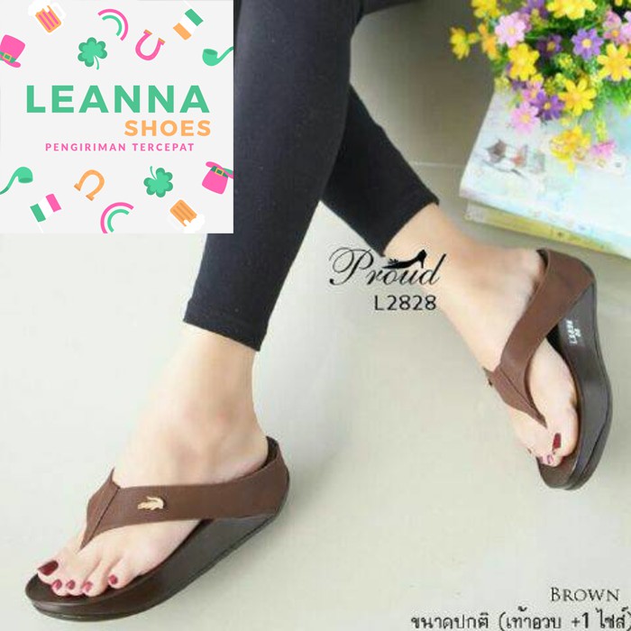 🔥TERBARU🔥SANDAL JEPIT LACOSTE TAN 02 SEPATU TEPLEK SELOP WANITA SENDAL KEREN KEKINIAN CANTIK