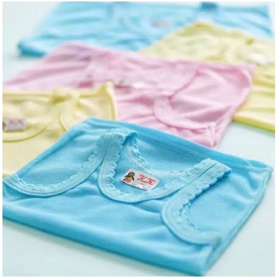 1 Lusin / 12 Pcs KAOS DALAM BAYI Singlet Bayi Warna sporot endrajaya