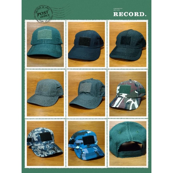 topi velcro army