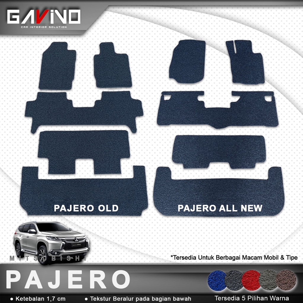 Karpet Mobil Pajero Sport dakar 2012 2013 2014 2015 2016 2017 2018 2019 2020 2021 2022 2023 2024