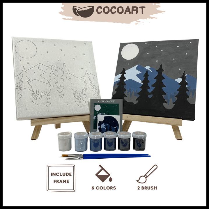 

Cocoart.Id - Paint By Number Kit ( Night View ) I Kanvas 20 X 20 Cm