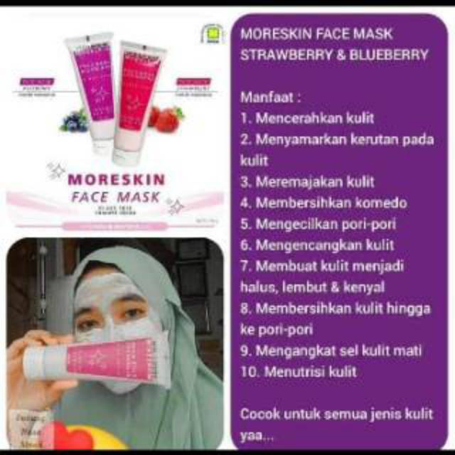 Moreskin Face Mask Nasa Masker Blueberry Strawberry Indonesia