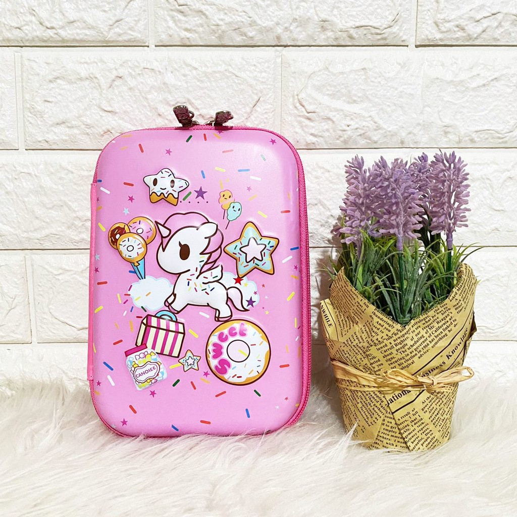 Kotak Pensil Hard Case / Tempat Pensil Sekolah Anak Karakter LOL UNICORN SUPER HERO