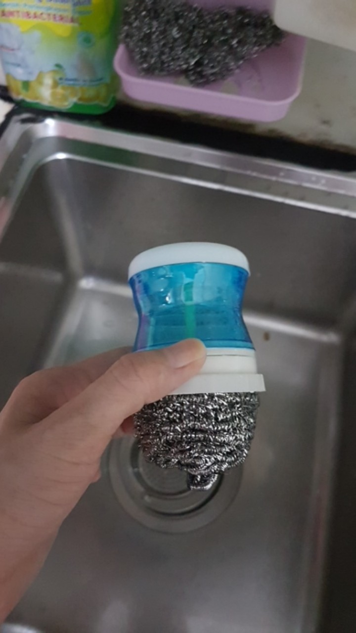 Js1278 Sikat Pembersih Panci / Dispenser Isi Ulang Pompa Sabun / Brush Steel Wool