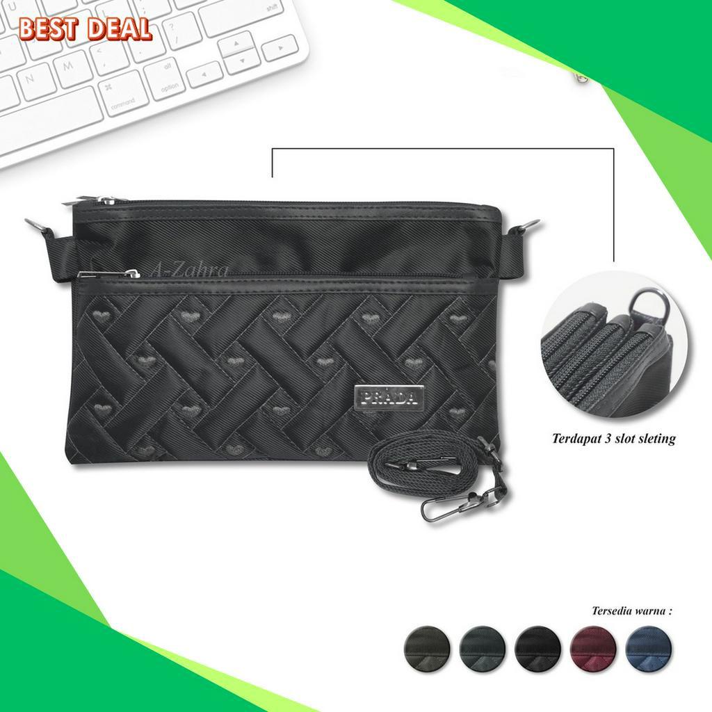 ORIGINAL A ZAHRA 16 TAS DOMPET PANJANG BORDIR  DOMPET 4 RUANG  TAS SLEMPANG