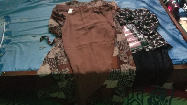 Yk Shop Clok 4 Meter Set Gamis Monalisa Motif Batik Coklat