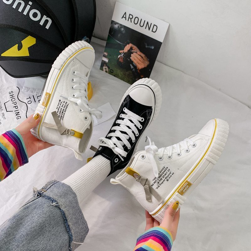 AVANCEID 1811 Sepatu Sneakers Boots Wanita Canvas Kerja Sekolah Hitam Import