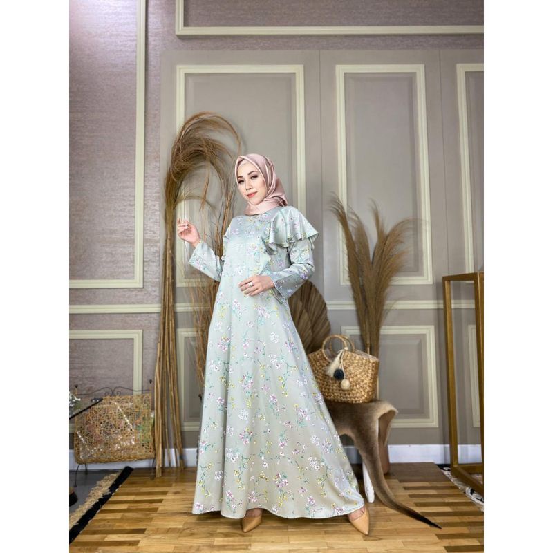 GAMIS DRESS MOTIF WANITA TERBARU ALUNA by MDLY