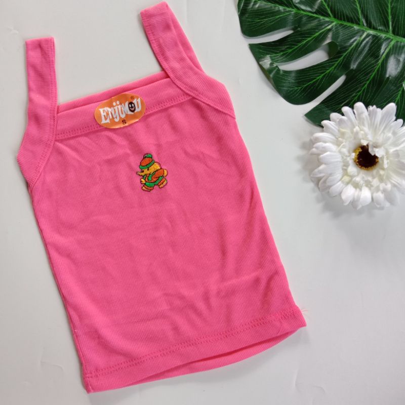 Lusinan 12 PCS Singlet Stabillo Bordir Kaos Dalam Anak Perempuan