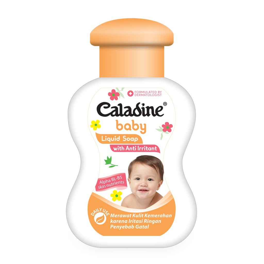 Sabun Cair CALADINE Baby LIQUID SOAP 200 ml - Anti Iritasi - BOTOL 200ml - Sabun Mandi Bayi