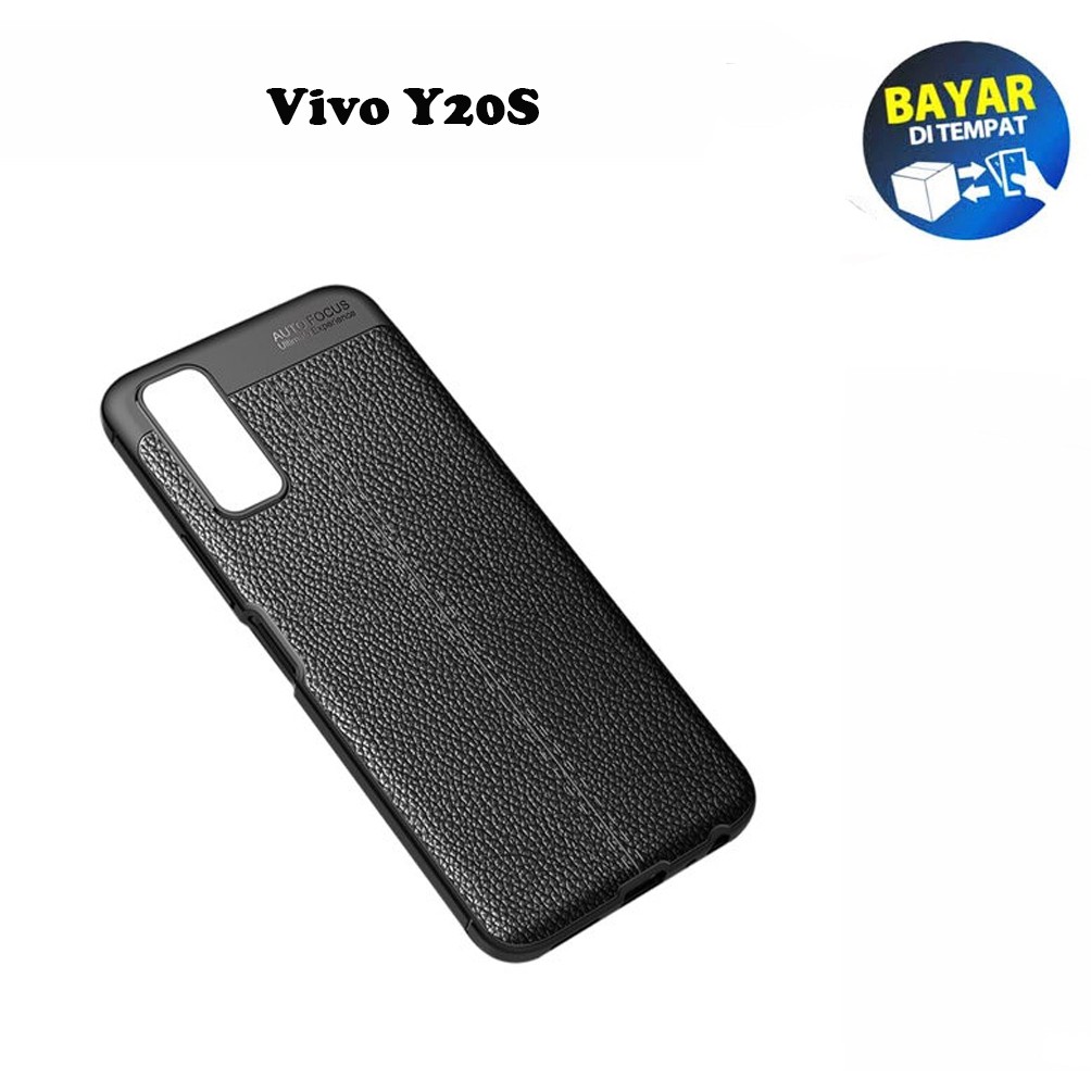 Case Auto Focus Vivo Y20S Leather Experience SoftCase Slim Ultimate / Casing Kulit