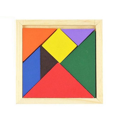 [ Giggel ] Mainan Edukasi Anak Tangram Wooden Puzzle Square Montessori Edukatif / TANGRAM isi 7pcs / Tetris Kayu